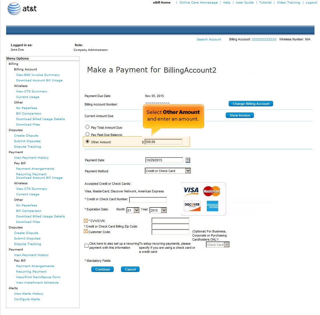 Make a Payment Page - Schedule Future Payments.
