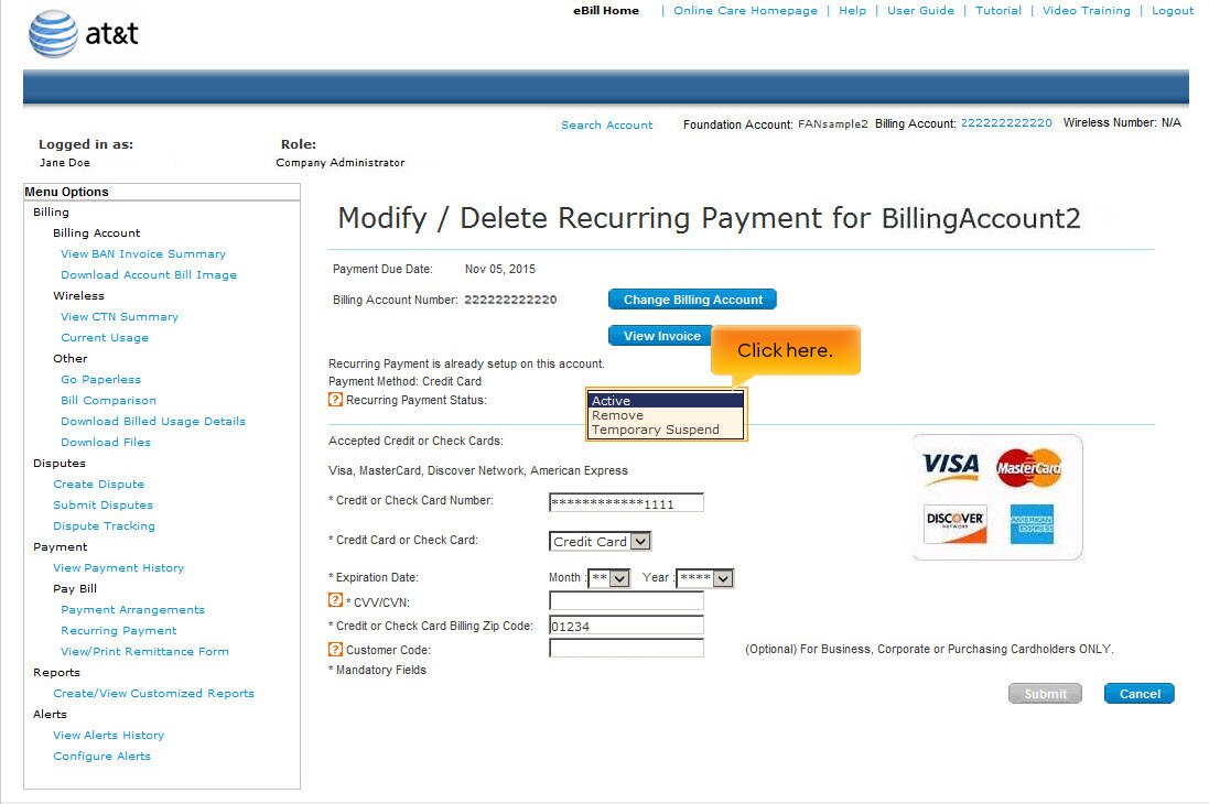 Modify an AutoPay Payment.