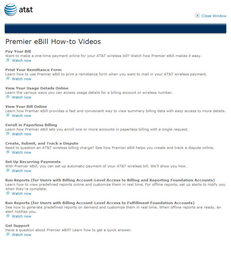Premier eBill How-to Videos.